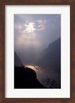Landscape of Xiling Gorge in Mist, Three Gorges, Yangtze River, China Fine Art Print