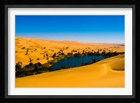 Libya, Fezzan, desert Erg Ubari, Umm el Maa lake Fine Art Print