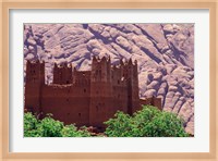 Kasbah and Unique Rock Formation, Morocco Fine Art Print