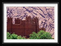 Kasbah and Unique Rock Formation, Morocco Fine Art Print