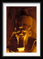 Lighted Face at the Great Temple of Ramesses II, Egypt Fine Art Print