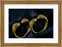 Horned Lion Head Bracelets, Gold Artifacts From Tillya Tepe Find, Six Tombs of Bactrian Nomads Fine Art Print