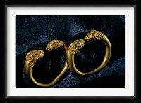 Horned Lion Head Bracelets, Gold Artifacts From Tillya Tepe Find, Six Tombs of Bactrian Nomads Fine Art Print