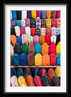 Leather slippers, Medina Fes, Middle Atlas, Morocco Fine Art Print
