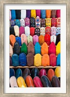 Leather slippers, Medina Fes, Middle Atlas, Morocco Fine Art Print