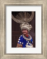 Miao Girl in Traditional Silver Hairdress and Costume, China Fine Art Print