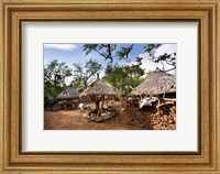Konso village, Rift Valley, family compound, Ethiopia, Africa Fine Art Print