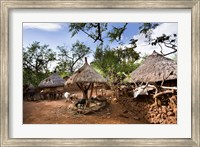 Konso village, Rift Valley, family compound, Ethiopia, Africa Fine Art Print