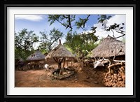 Konso village, Rift Valley, family compound, Ethiopia, Africa Fine Art Print