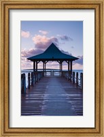 Mauritius, Mahebourg, waterfront pier, dawn Fine Art Print