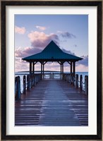 Mauritius, Mahebourg, waterfront pier, dawn Fine Art Print