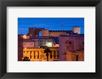 MOROCCO, SAFI: Qasr, al, Bahr Portuguese Fort at night Fine Art Print