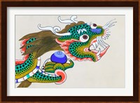 Painting of Dragon, Thimphu, Bhutan Fine Art Print