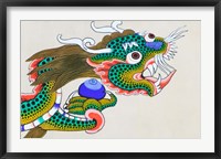 Painting of Dragon, Thimphu, Bhutan Framed Print
