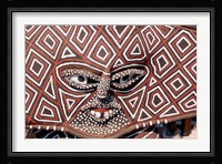 Painted Geometric Mask, Zimbabwe Fine Art Print