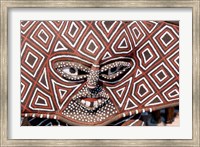 Painted Geometric Mask, Zimbabwe Fine Art Print