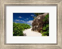 Popular Anse Source D'Agent white sand beach, Island of La Digue, Seychelles Fine Art Print