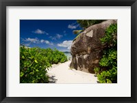 Popular Anse Source D'Agent white sand beach, Island of La Digue, Seychelles Fine Art Print