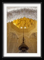 Door and wall tiles on Islamic law courts, Morocco Fine Art Print