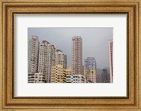 New Territories high-rise apartments, Hong Kong, China Fine Art Print
