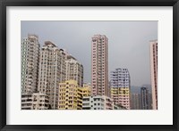 New Territories high-rise apartments, Hong Kong, China Fine Art Print
