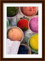 Natural Dyes, The Souqs of Marrakech, Marrakech, Morocco Fine Art Print