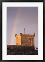 Rainbow over fortress, Essaouira, Morocco Fine Art Print