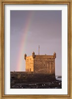 Rainbow over fortress, Essaouira, Morocco Fine Art Print