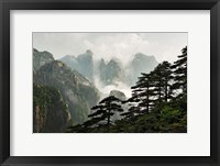 Peaks and Valleys of Grand Canyon in the mist, Mt. Huang Shan, China Fine Art Print