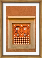 Ornate Detail of a Wooden Window, Djenne, Mali Fine Art Print