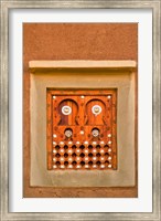 Ornate Detail of a Wooden Window, Djenne, Mali Fine Art Print