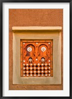 Ornate Detail of a Wooden Window, Djenne, Mali Fine Art Print