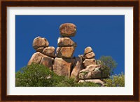 Mother and Child rock formation, Matobo NP, Zimbabwe, Africa Fine Art Print