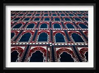 Pattern of prayer rugs, Islamic mosque, Cairo, Egypt Fine Art Print