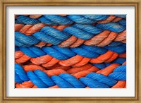 Pattern of rope on cruise ship, Nile River, Egypt Fine Art Print