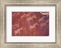 Pictograph, Engravings from Stone Age Culture, Twyfelfonstein Region, Namibia Fine Art Print