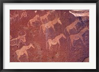 Pictograph, Engravings from Stone Age Culture, Twyfelfonstein Region, Namibia Fine Art Print