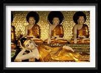 Reclining Buddha, Shwedagon Pagoda, Yangon, Myanmar Fine Art Print