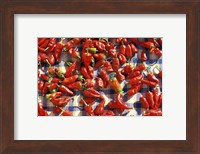 Red Peppers Drying in the Sun, Tunisia Fine Art Print