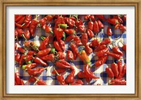 Red Peppers Drying in the Sun, Tunisia Fine Art Print