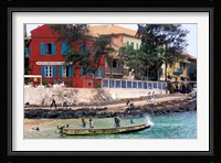 Motorboat Launching from a Dakar Beach, Senegal Fine Art Print