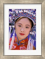 Portrait of Chinese Woman Wearing Ming Dynasty Dress, China Fine Art Print
