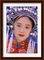 Portrait of Chinese Woman Wearing Ming Dynasty Dress, China Fine Art Print