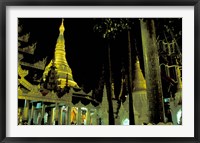 Night View of Illuminated Shwedagon, Myanmar Fine Art Print