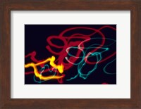 Red, Yellow and Green Neon Lighting with Nightzoom Fine Art Print