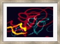 Red, Yellow and Green Neon Lighting with Nightzoom Fine Art Print