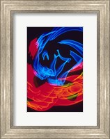 Red and Blue Neon Lighting with Nightzoom Fine Art Print