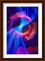 Blue and Pink Neon Lighting with Nightzoom Fine Art Print
