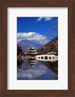 Pagoda, Black Dragon Pool Park, Lijiang, Yunnan, China Fine Art Print