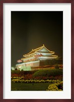 Night View of Tian An Men Tower, Beijing, China Fine Art Print